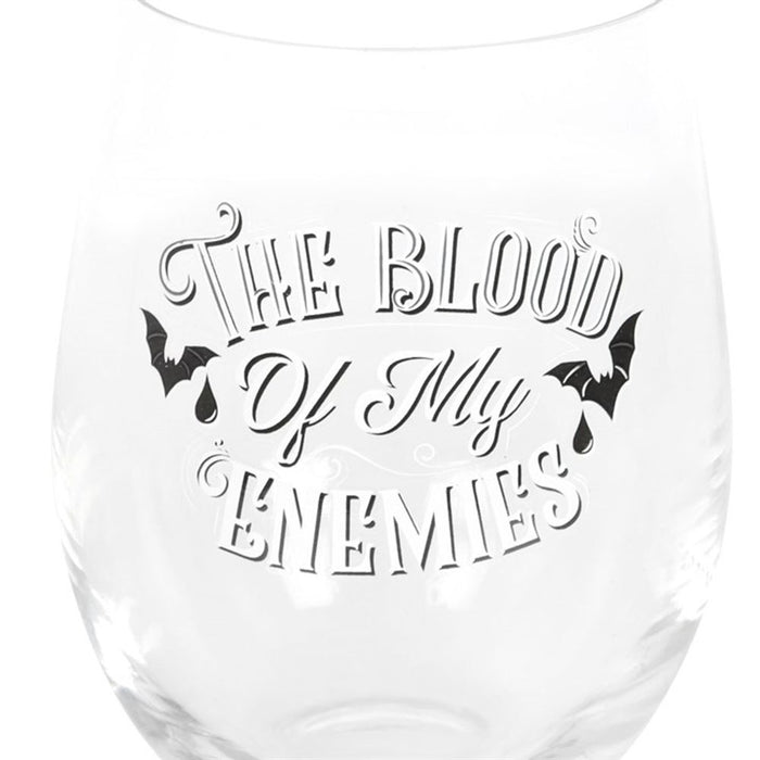 Blood Of My Enemies Stemless Wine Glass - The Gift Cabin UK