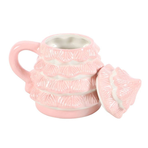 Pink Christmas Tree Shaped Mug - The Gift Cabin UK