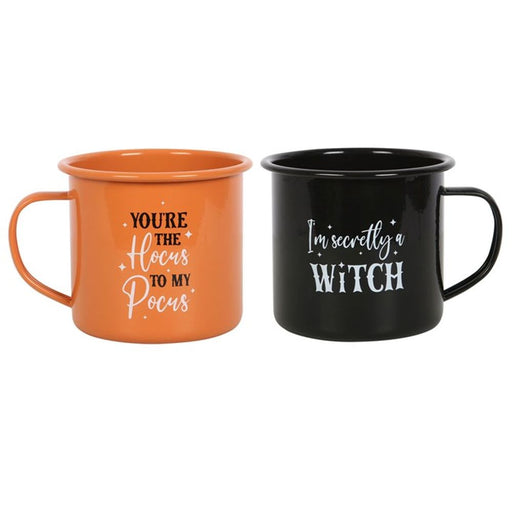 Set of 2 Witchy Enamel Mugs - The Gift Cabin UK