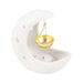 White Crescent Moon Hanging Oil Burner with Gold Dish - The Gift Cabin UK