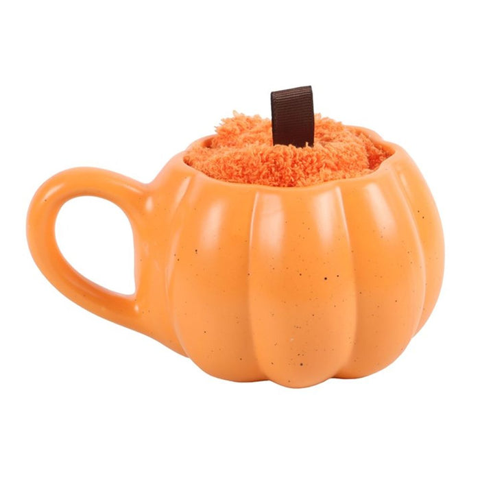 Pumpkin Shaped Mug and Socks Set - The Gift Cabin UK