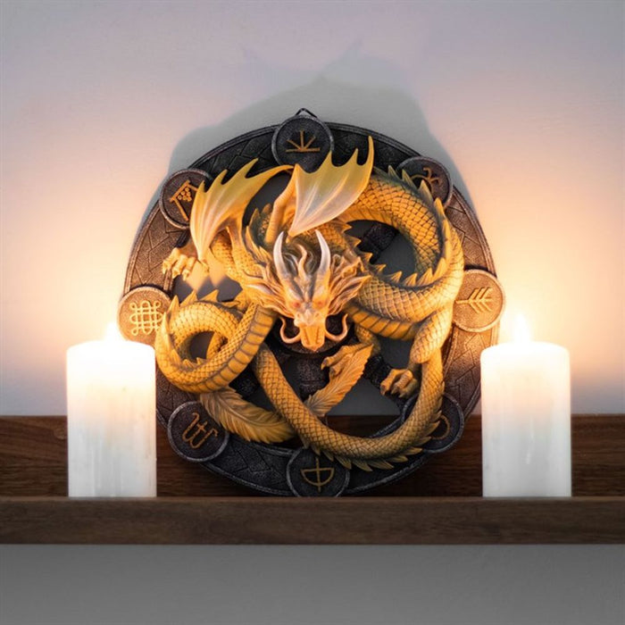 Imbolc Dragon Resin Wall Plaque by Anne Stokes - The Gift Cabin UK