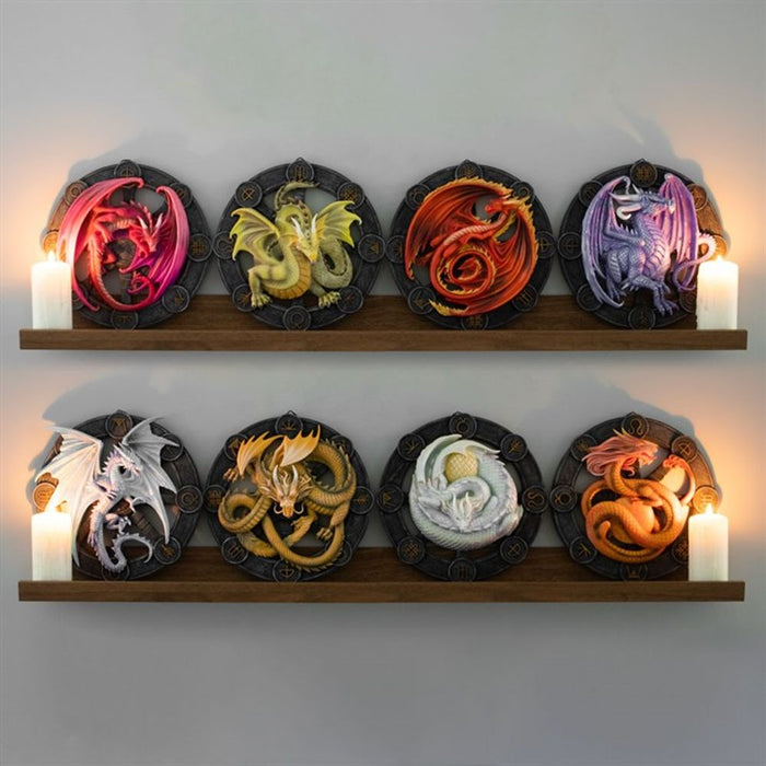 Samhain Dragon Resin Wall Plaque by Anne Stokes - The Gift Cabin UK