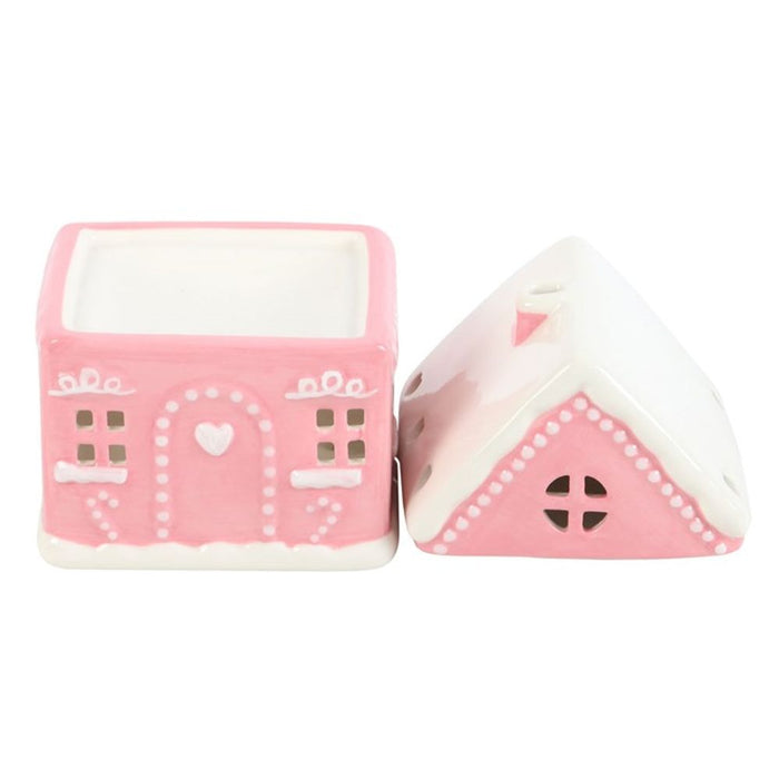 Pink Gingerbread House Oil Burner - The Gift Cabin UK