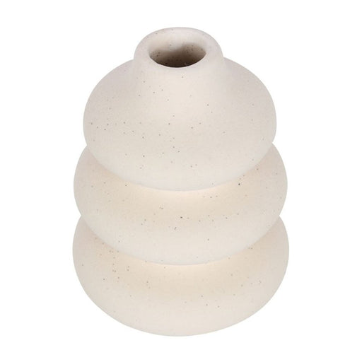 Cream Speckle Single Stem Vase - The Gift Cabin UK