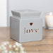 Grey Love Cut Out Oil Burner - The Gift Cabin UK