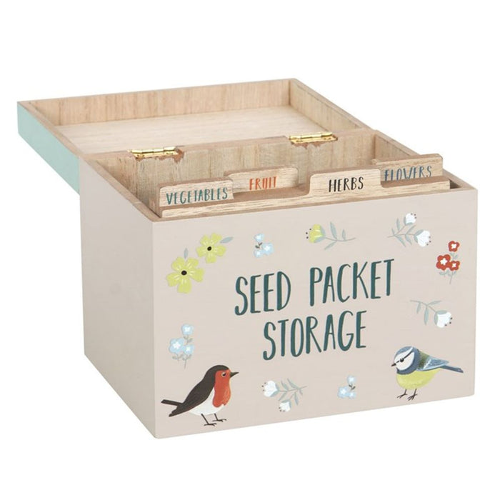 British Garden Birds Seed Packet Storage Box - The Gift Cabin UK