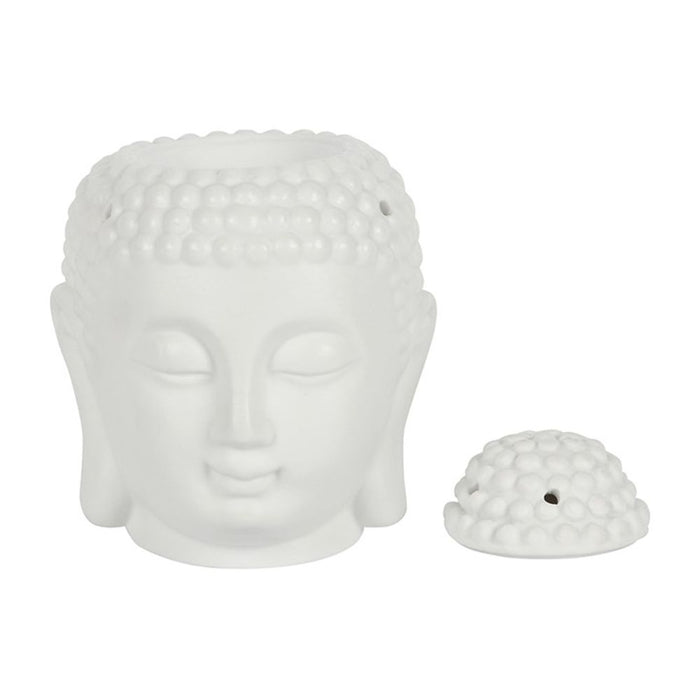 White Buddha Head Oil Burner - The Gift Cabin UK