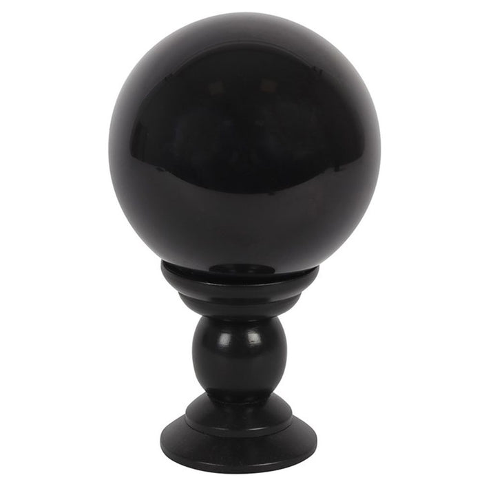 Large Black Crystal Ball on Stand - The Gift Cabin UK