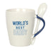 World's Best Daddy Ceramic Mug and Spoon Set - The Gift Cabin UK