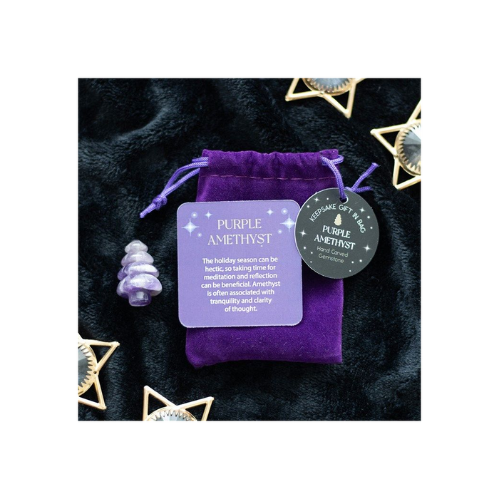 Amethyst Crystal Christmas Tree in a Bag - The Gift Cabin UK