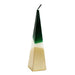 20cm Green and Gold Pyramid Candle - The Gift Cabin UK