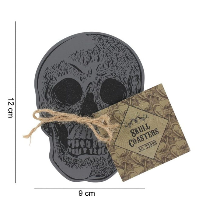 Set Of 4 Skull Coasters - The Gift Cabin UK