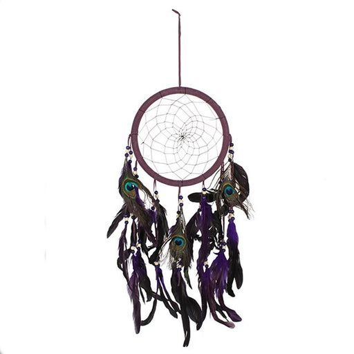 Purple Peacock Feather Dreamcatcher - The Gift Cabin UK