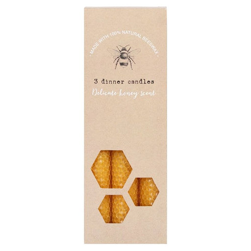 Set of 3 Beeswax Candles - The Gift Cabin UK