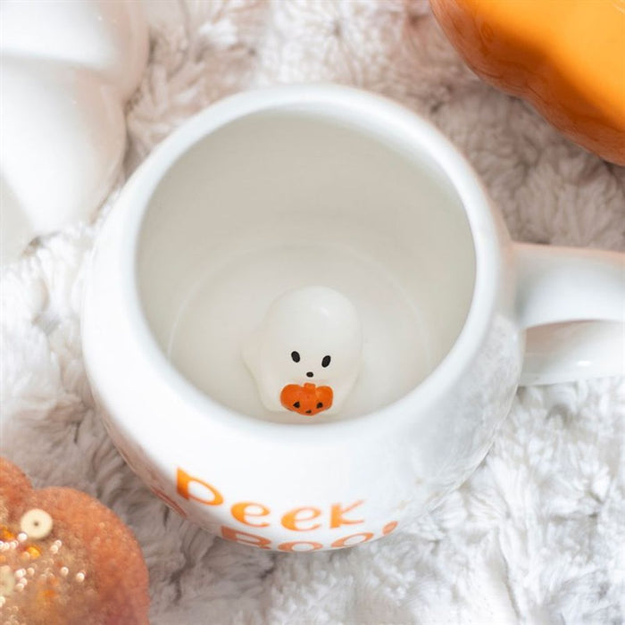 Peekaboo Ghost Rounded Mug - The Gift Cabin UK