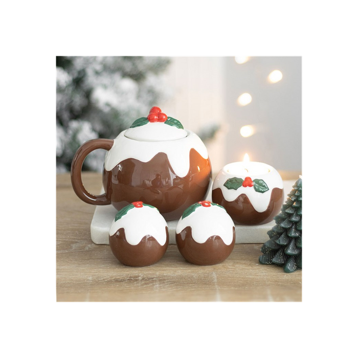 Christmas Pudding Tealight Candle Holder - The Gift Cabin UK