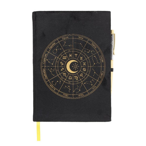 Astrology Wheel Journal with Black Obsidian Pen - The Gift Cabin UK