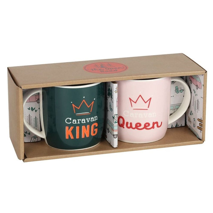 Caravan King and Queen Mug Set - The Gift Cabin UK