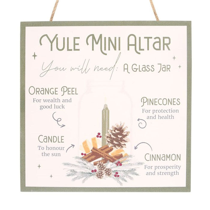 20cm Yule Altar MDF Hanging Sign - The Gift Cabin UK