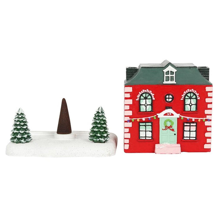 Christmas House Incense Cone Burner - The Gift Cabin UK