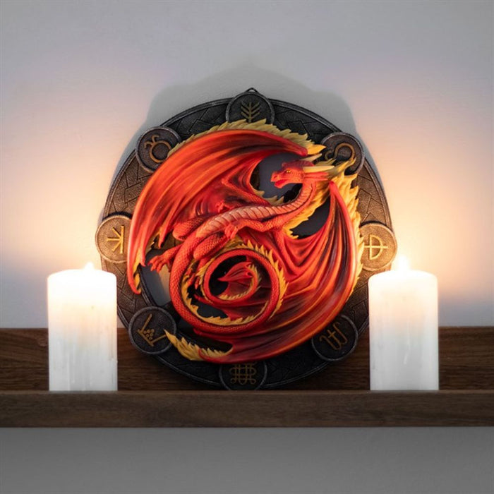 Beltane Dragon Resin Wall Plaque by Anne Stokes - The Gift Cabin UK