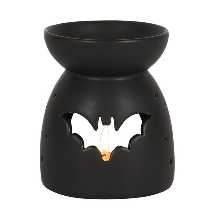 Black Bat Cut Out Oil Burner - The Gift Cabin UK