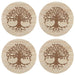 Set of 4 Tree of Life Engraved Coasters - The Gift Cabin UK