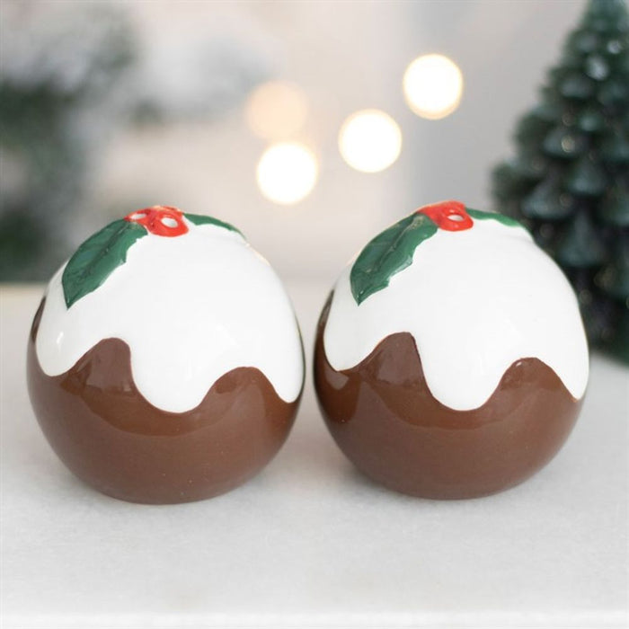 Christmas Pudding Salt and Pepper Shakers - The Gift Cabin UK