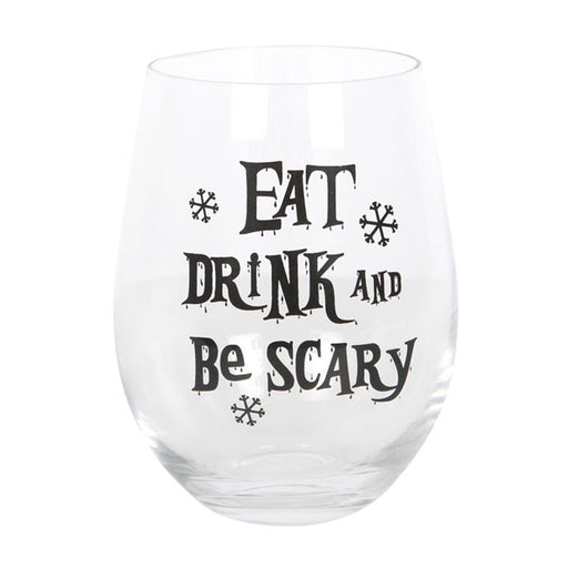 Eat, Drink & Be Scary Stemless Glass - The Gift Cabin UK