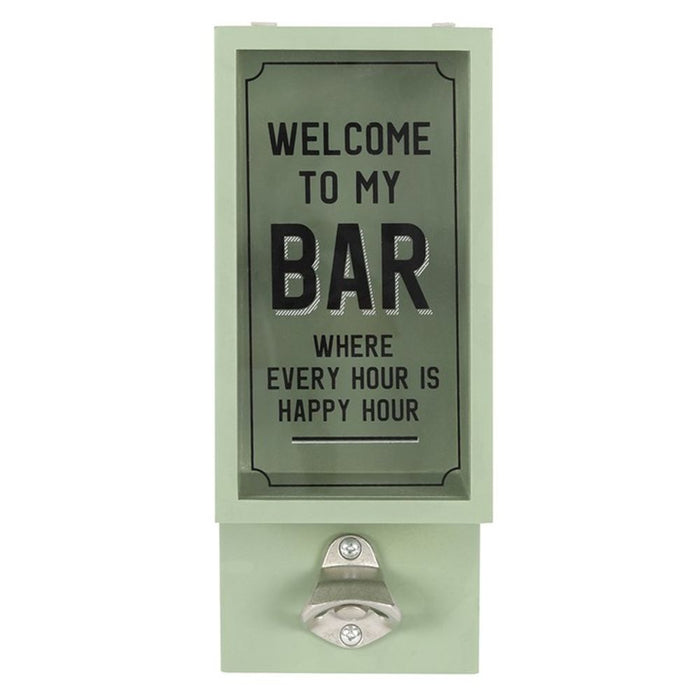 Green Garden Bar Bottle Opener Plaque - The Gift Cabin UK