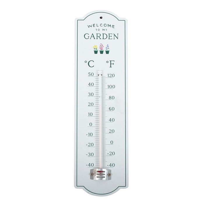 Welcome to My Garden Wall Thermometer - The Gift Cabin UK