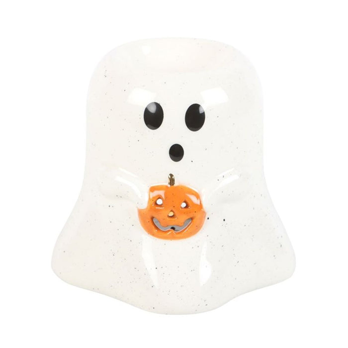 Ghost Shaped Oil Burner with Pumpkin - The Gift Cabin UK