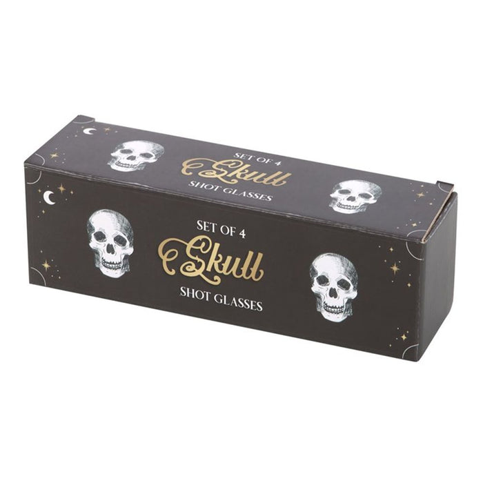 Set of 4 Skull Shot Glasses Set - The Gift Cabin UK