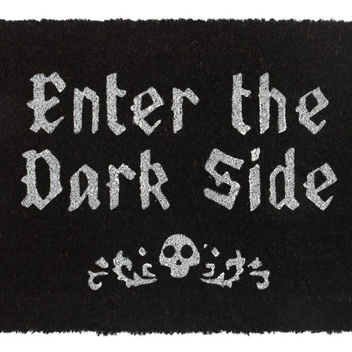 Black Enter The Dark Side Coir Doormat - The Gift Cabin UK