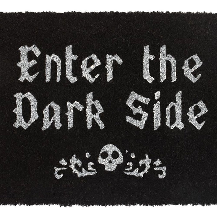 Black Enter The Dark Side Coir Doormat - The Gift Cabin UK