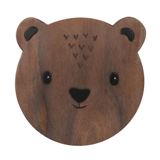 26cm Children's Wooden Bear Stool - The Gift Cabin UK