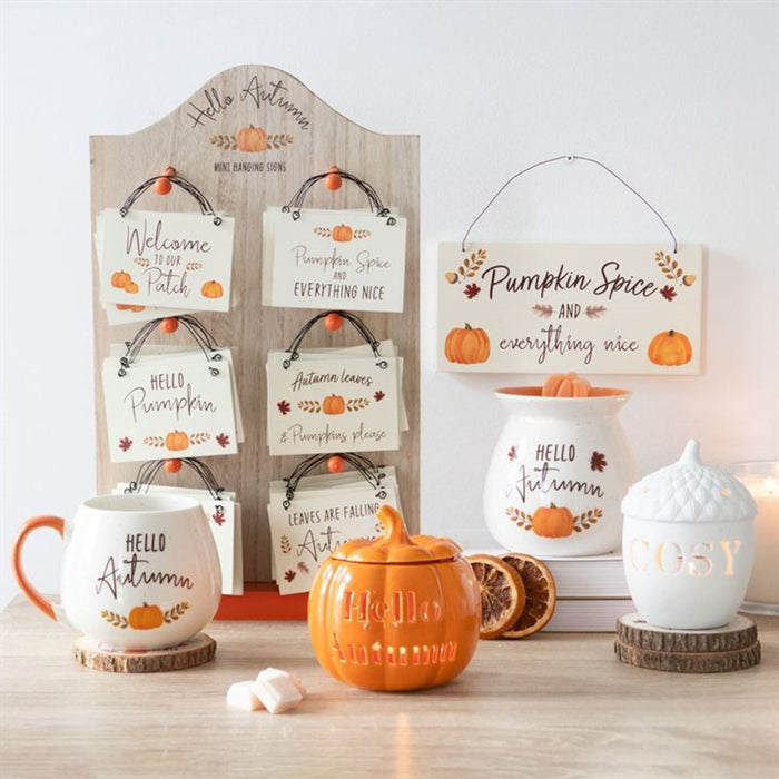 20cm Pumpkin Spice Hanging Sign - The Gift Cabin UK