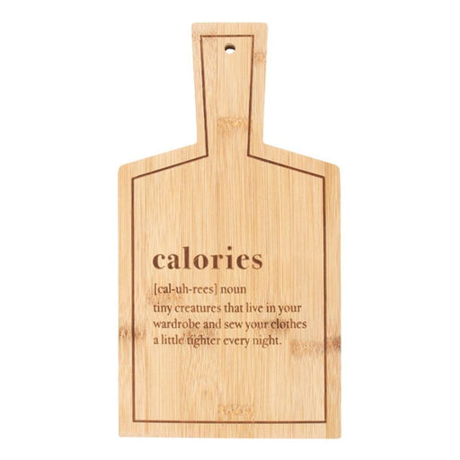 Calories Bamboo Serving Board - The Gift Cabin UK