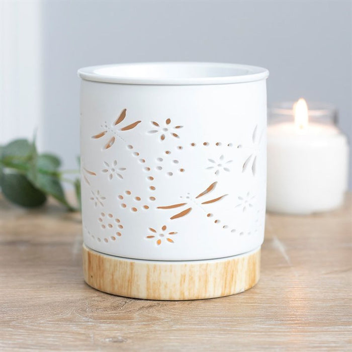 Dragonfly Matte Ceramic Oil Burner - The Gift Cabin UK