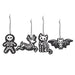 Set of 4 Black Creepy Skeleton Cookie Ornaments - The Gift Cabin UK