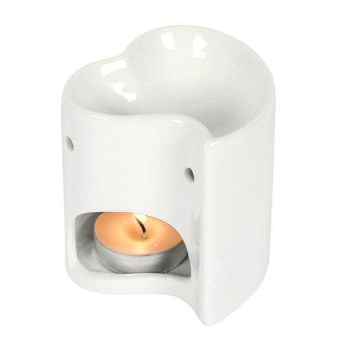 White Heart Oil Burner - The Gift Cabin UK