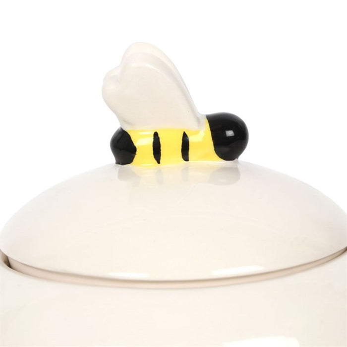 Bee Happy Ceramic Storage Jar - The Gift Cabin UK