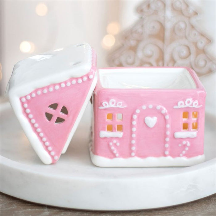 Pink Gingerbread House Oil Burner - The Gift Cabin UK