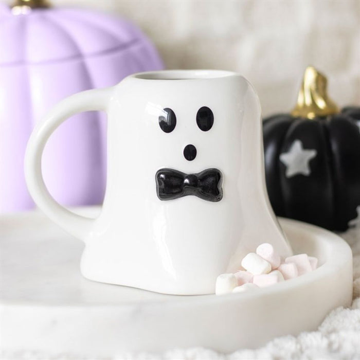 Mr Boo Ghost Shaped Mug with Bow Tie - The Gift Cabin UK