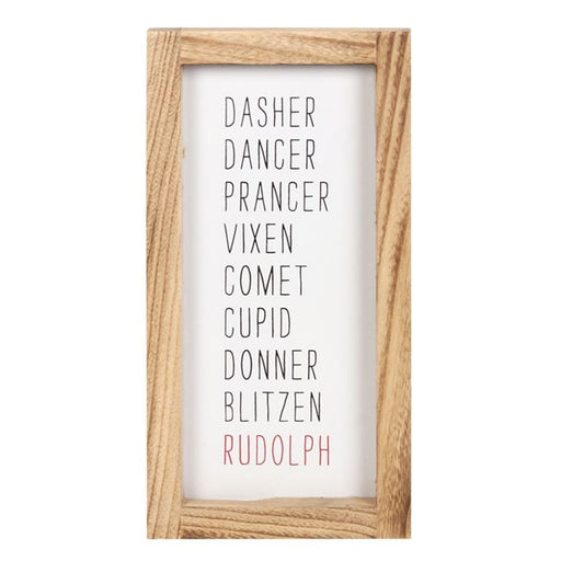 Reindeer Names Wooden Sign - The Gift Cabin UK