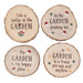 Garden Wood Slice Coaster Set - The Gift Cabin UK