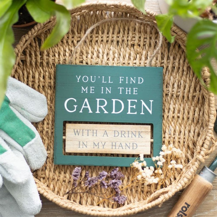 You'll Find Me in the Garden Reversible Hanging Sign - The Gift Cabin UK