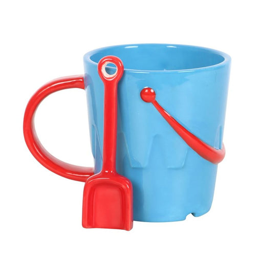 Bucket Shaped Ceramic Mug with Spade Spoon - The Gift Cabin UK