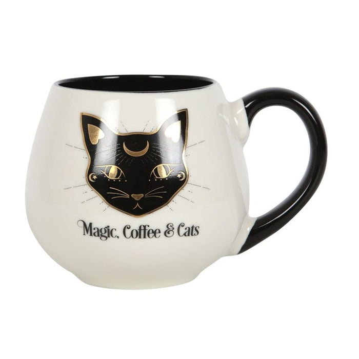 Magic, Coffee & Cats Rounded Mug - The Gift Cabin UK